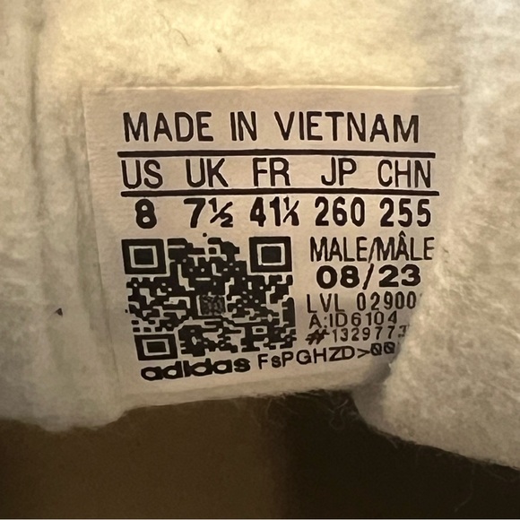 Adidas Gazelle Men's Blue and White Sneakers - Picture 6 of 6